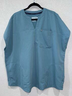 Fabletics Dusty Teal V-Notch Medical Tunic
